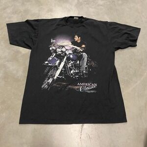 Vintage y2k 90s Elvis motorcycle classic country music rock music band shirt